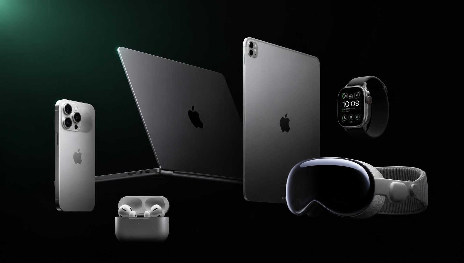 iPhone, MacBook Pro, iPad Pro, Apple Watch Ultra, AirPods Pro ve Apple Vision Pro